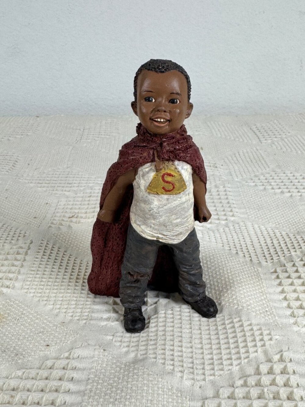 All Gods Children Martha Holcombe Root Figurine Of Young Boy In Cape Leon 24